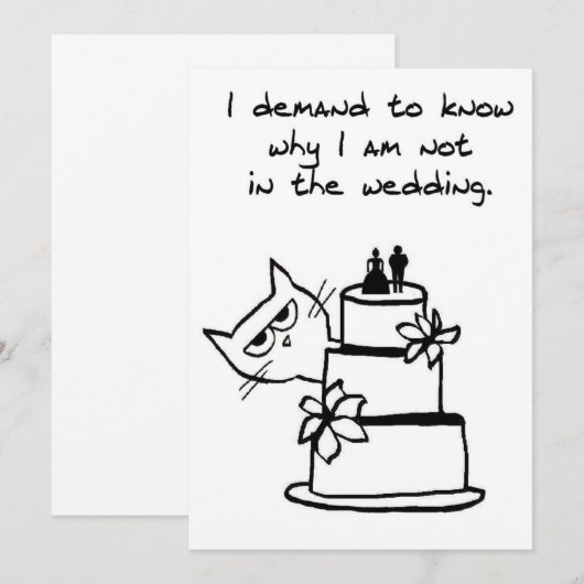 怒った猫が結婚式に参加したい (正面/裏面)