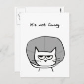 怒った猫と恥の円錐 ポストカード (正面/裏面)