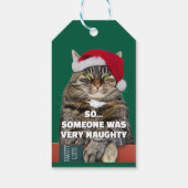 怒った猫のクリスマス ギフトタグ (裏面)