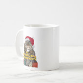 怒った猫のクリスマス コーヒーマグカップ (正面左)