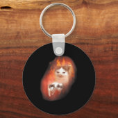 怒った猫のミーム 楽しい お馬鹿な 猫 キティちゃん 愛好家 ユーモア  キーホルダー (正面)