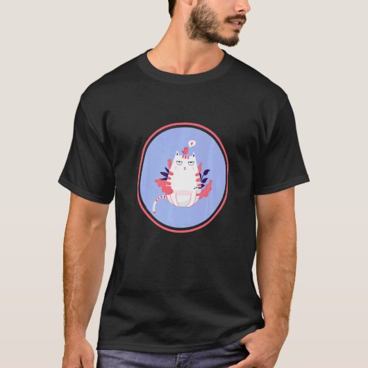 怒った猫 ペット Tシャツ (正面)