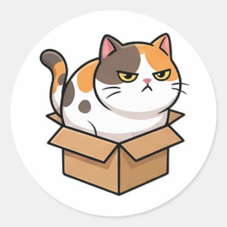 怒った猫 ラウンドシール