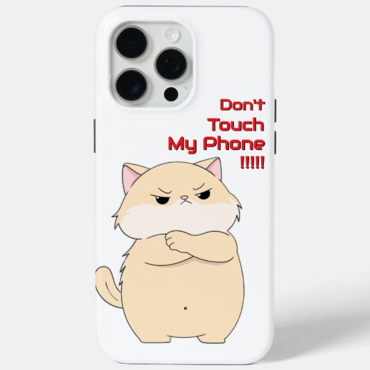 怒った猫 私の携帯に触るな スマホケース Case-Mate iPhoneケース (裏面)