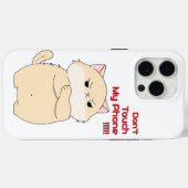 怒った猫 私の携帯に触るな スマホケース Case-Mate iPhoneケース (裏面 (横))