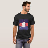 怒った猫 面白いペット Tシャツ (正面フル)