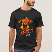 怒った猫 1 Tシャツ (正面)