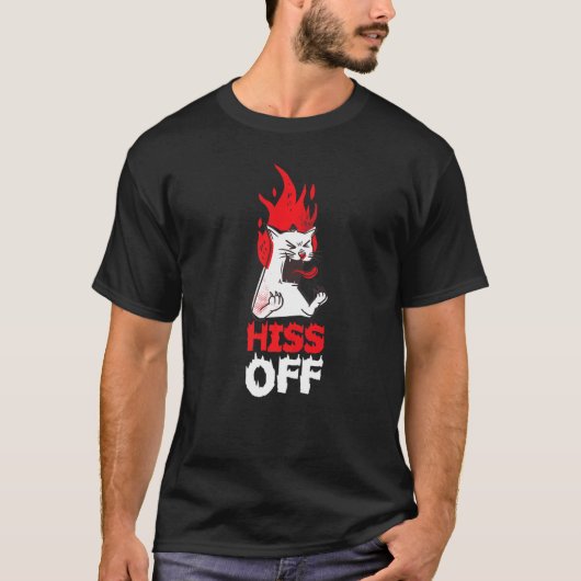 怒った猫 Tシャツ (正面)