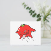 怒った腐ったトマトのキャラクター ポストカード (スタンド正面)