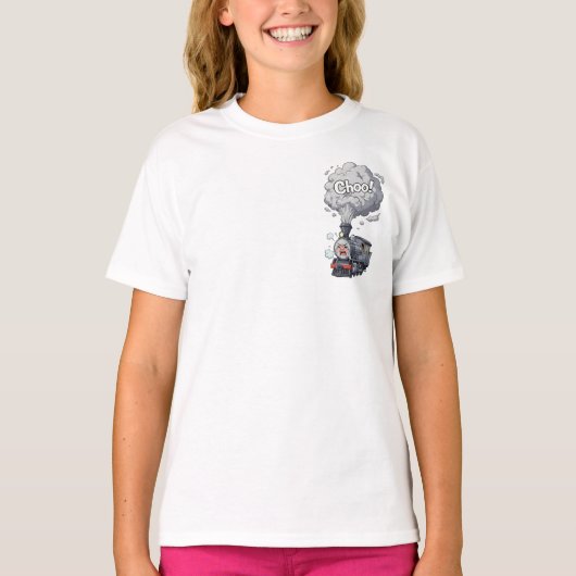 怒った蒸気機関車 チューチュー キッズ Tシャツ (正面)