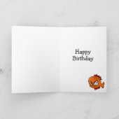 怒った金魚の誕生日おめでとう カード (内部)