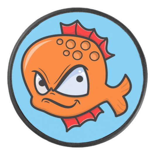 怒った金魚 アイスホッケーパック (正面)