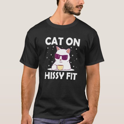 怒った顔の猫 猫のユーモア 子猫 カップル 1 Tシャツ (正面)