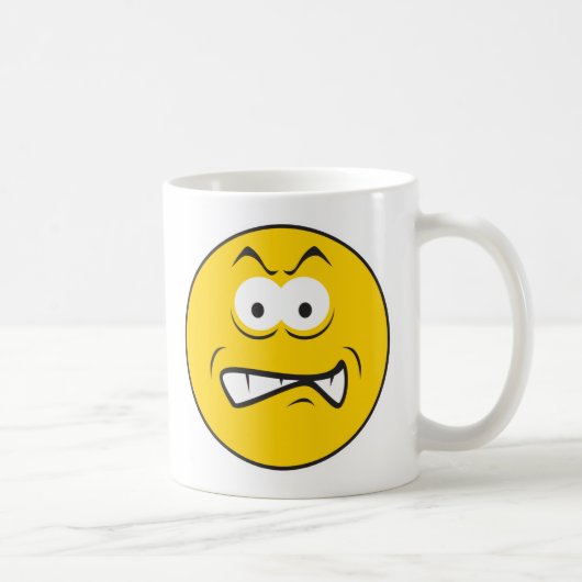 怒った顔 コーヒーマグカップ (右)