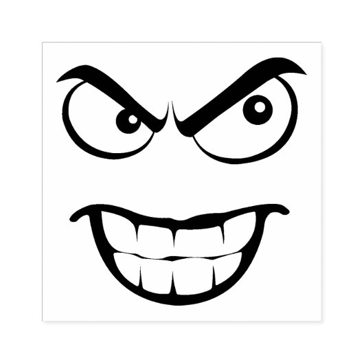 怒った顔 ラバースタンプ (インプリント)