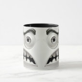 怒った顔 3D サーカスティック ユーモア  マグカップ (中央)