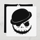 怒った骷髏の骨バッシュパーティ ハロウィン招待状 シーズンカード (正面/裏面)