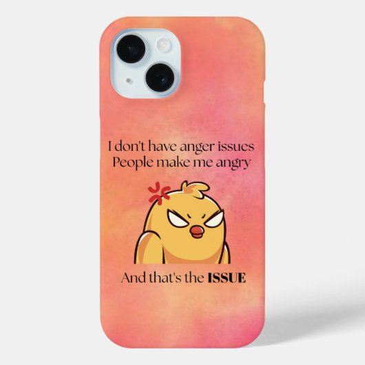 怒った鳥のスマホケース | 怒りっぽいのは私のせいじゃない Case-Mate iPhoneケース (裏面)