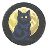 怒った黒猫 アイスホッケーパック (正面)