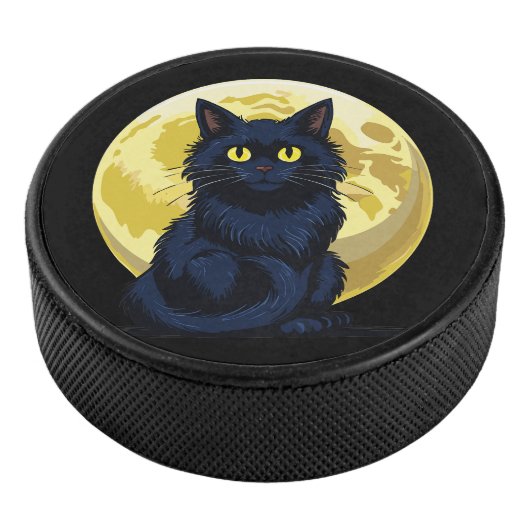 怒った黒猫 アイスホッケーパック (3/4)