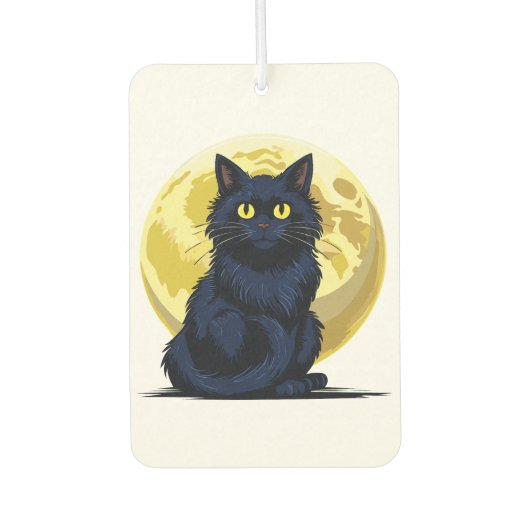 怒った黒猫 カーエアーフレッシュナー (正面)