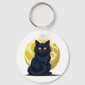 怒った黒猫 キーホルダー (裏面)