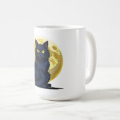 怒った黒猫 コーヒーマグカップ (正面右)