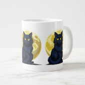 怒った黒猫 ジャンボコーヒーマグカップ (正面右)