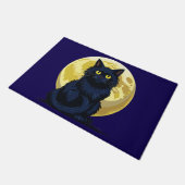 怒った黒猫 ドアマット (アングル)