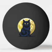 怒った黒猫 卓球ボール (裏面)