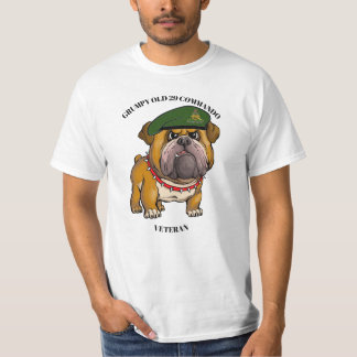 怒った29歳の コマンドー イギリス陸軍砲兵隊退役軍人 Tシャツ