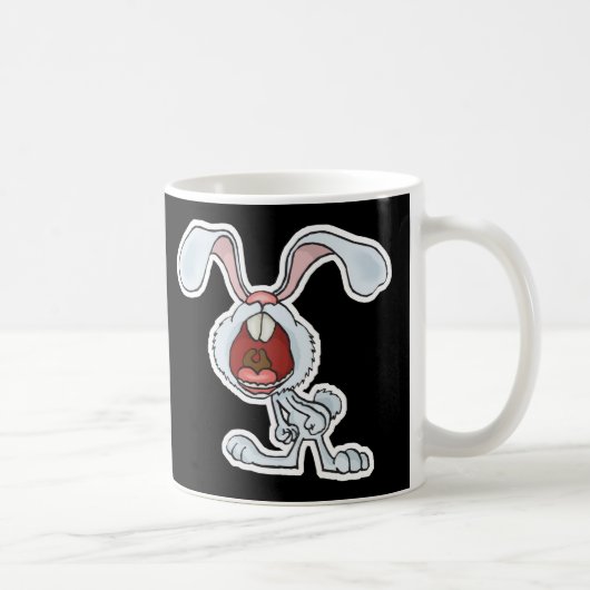 怒っているうさぎ コーヒーマグカップ (右)