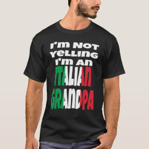 怒っているわけじゃない イタリア人のじいさんだ イタリア国旗 Tシャツ