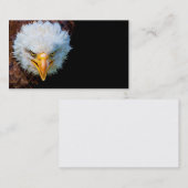 怒っているアメリカの白頭鷲の名刺 名刺 (正面/裏面)