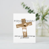 怒っているイエス・キリストからのハッピーイースター シーズンポストカード (スタンド正面)