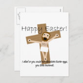 怒っているイエス・キリストからのハッピーイースター シーズンポストカード (正面/裏面)