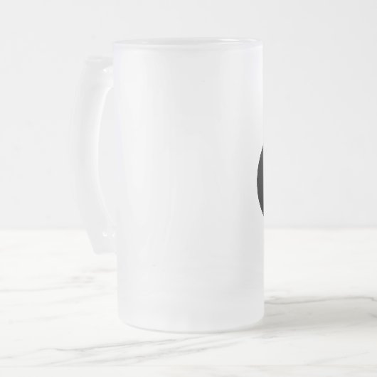 怒っているウェイターのビールのジョッキ-側面のロゴ フロストグラスビールジョッキ (正面左)