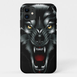 怒っているオオカミの顔のiPhone 5の場合 iPhone 11 ケース