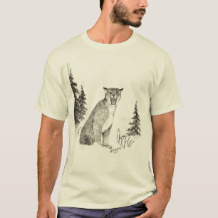 怒っているクーガーのTシャツ Tシャツ