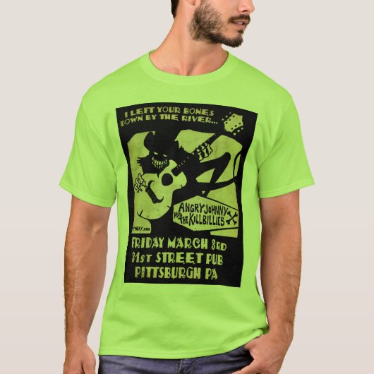 怒っているジョニーの@第31通りのパブT Tシャツ (正面)