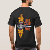 怒っているスコットランド人のバイクもしくは自転車に乗る人 Tシャツ (裏面)