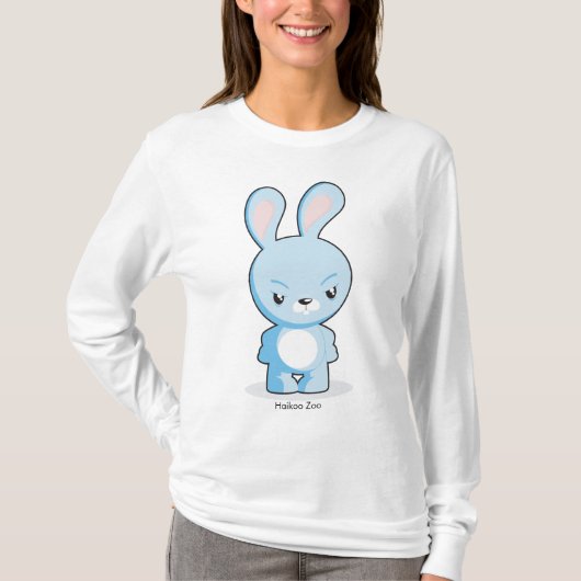 怒っているバニーの女性のアメリカの服装のスエットシャツ Tシャツ (正面)