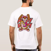 怒っているバニーの小さな女の子のワイシャツ2 Tシャツ (裏面)