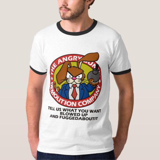 怒っているバニーの破壊のワイシャツ1 Tシャツ (正面)