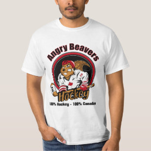 怒っているビーバーのホッケー- Tシャツ-ビーバーがあって下さい Tシャツ