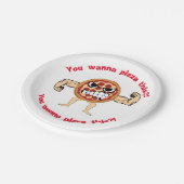 怒っているピザプレート ペーパープレート (アングル)