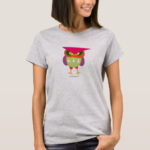 怒っているフクロウは多彩です Tシャツ