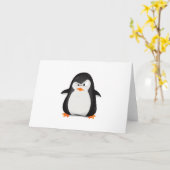 怒っているペンギン カード (黄色い花)