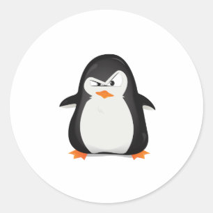 怒っているペンギン ラウンドシール