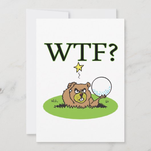 怒っているホリネズミ 招待状 (正面)